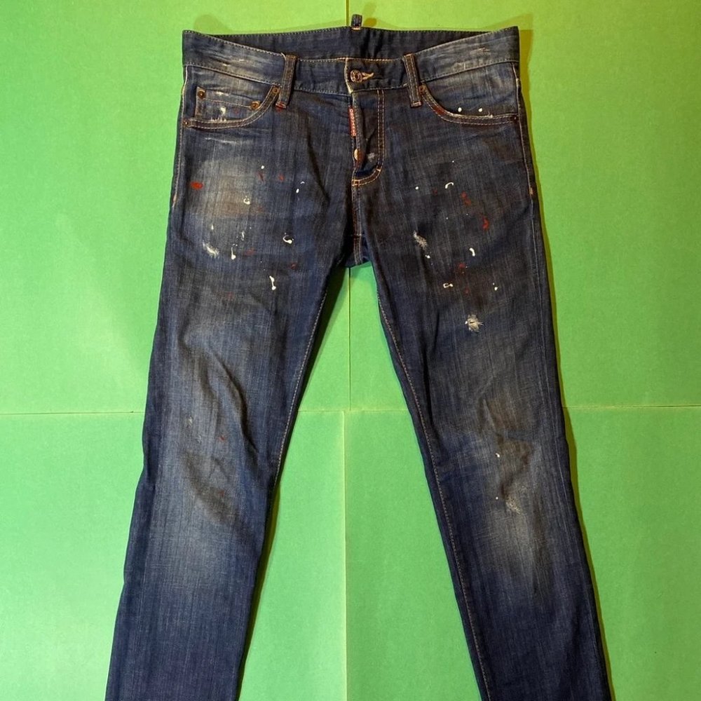 Dsquared2 Skinny Fit Splatter Effect Jeans